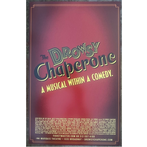 The Drowsy Chaperone Marquis Theater NYC Broadway Poster...